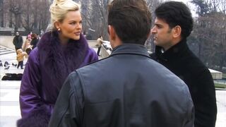 Katja Kean обслуживает двух мужиков — глубокий анал и двойной минет, классика порно 2000-х годов